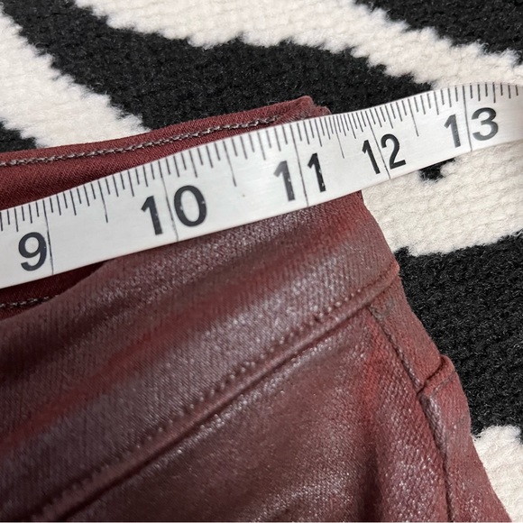 CITIZENS OF HUMANITY | Rocket High Rise Skinny Jeans Waxed Burgundy Red Size 25 - Picture 9 of 10